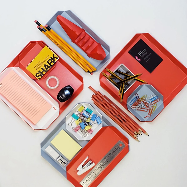 Set 3 tavite SPIN Treyo, aluminiu, rosu