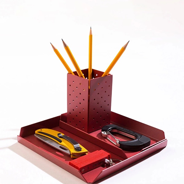 Set 3 tavite SPIN Treyo, aluminiu, rosu