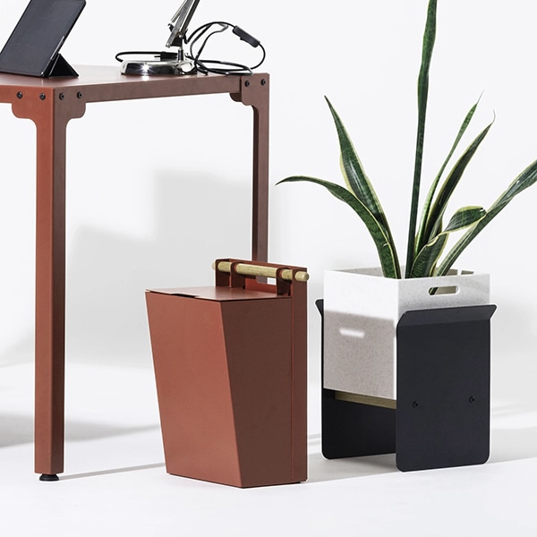 Cos pentru hartie SPIN Cora, metal, roz