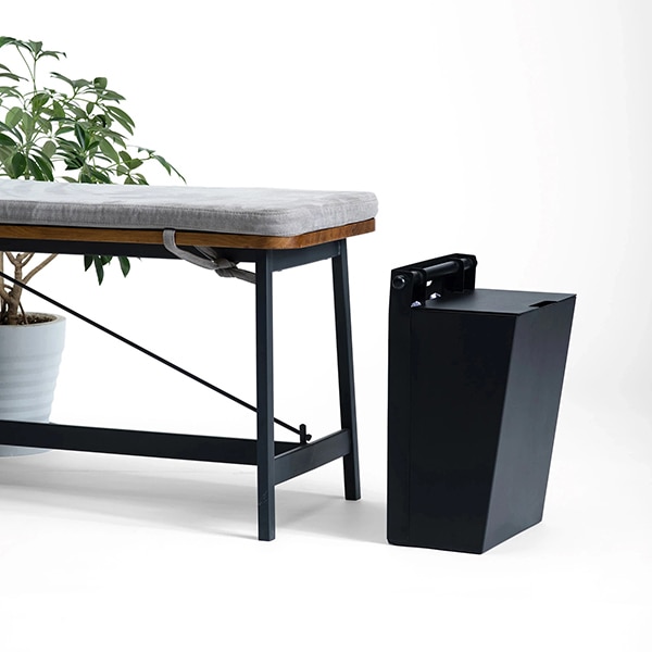 Cos pentru hartie SPIN Cora, metal, negru