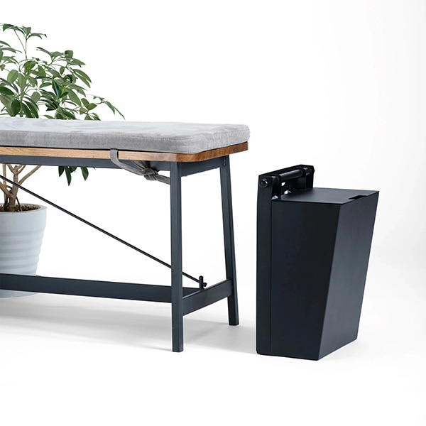 Cos pentru hartie SPIN Cora, metal, negru