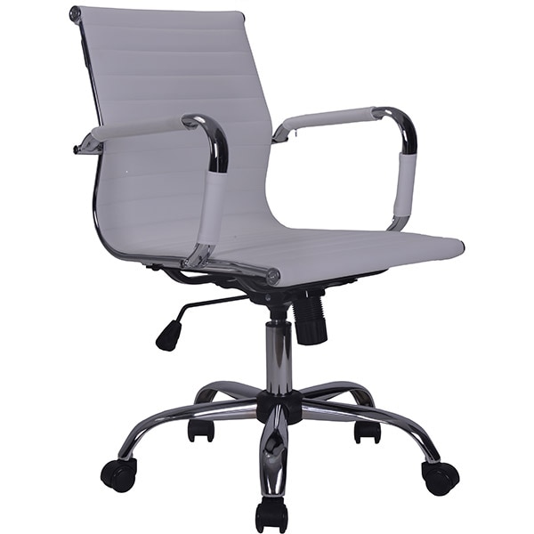 Scaun birou operational MYRIA 3508WH, poliuretan, alb