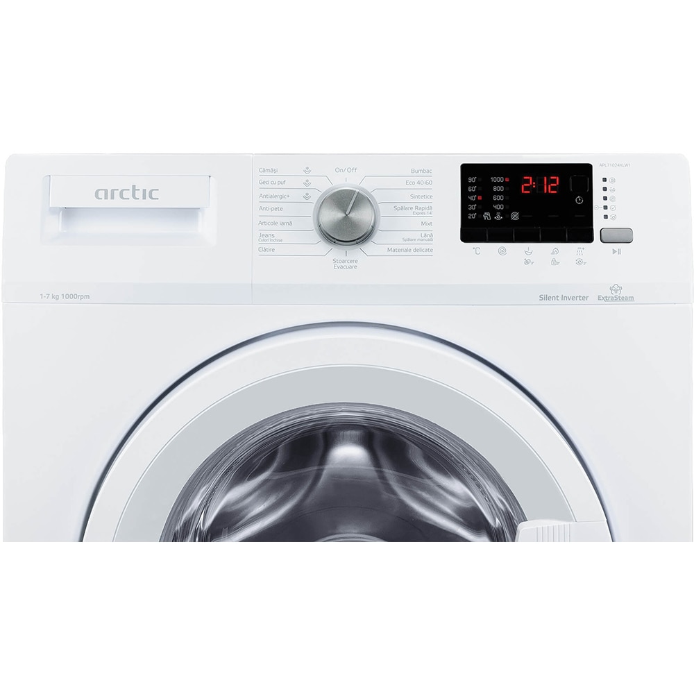 Masina de spalat rufe frontala ARCTIC APL71024XLW1, Extra Steam, 7 kg, 1000rpm, Clasa D, alb