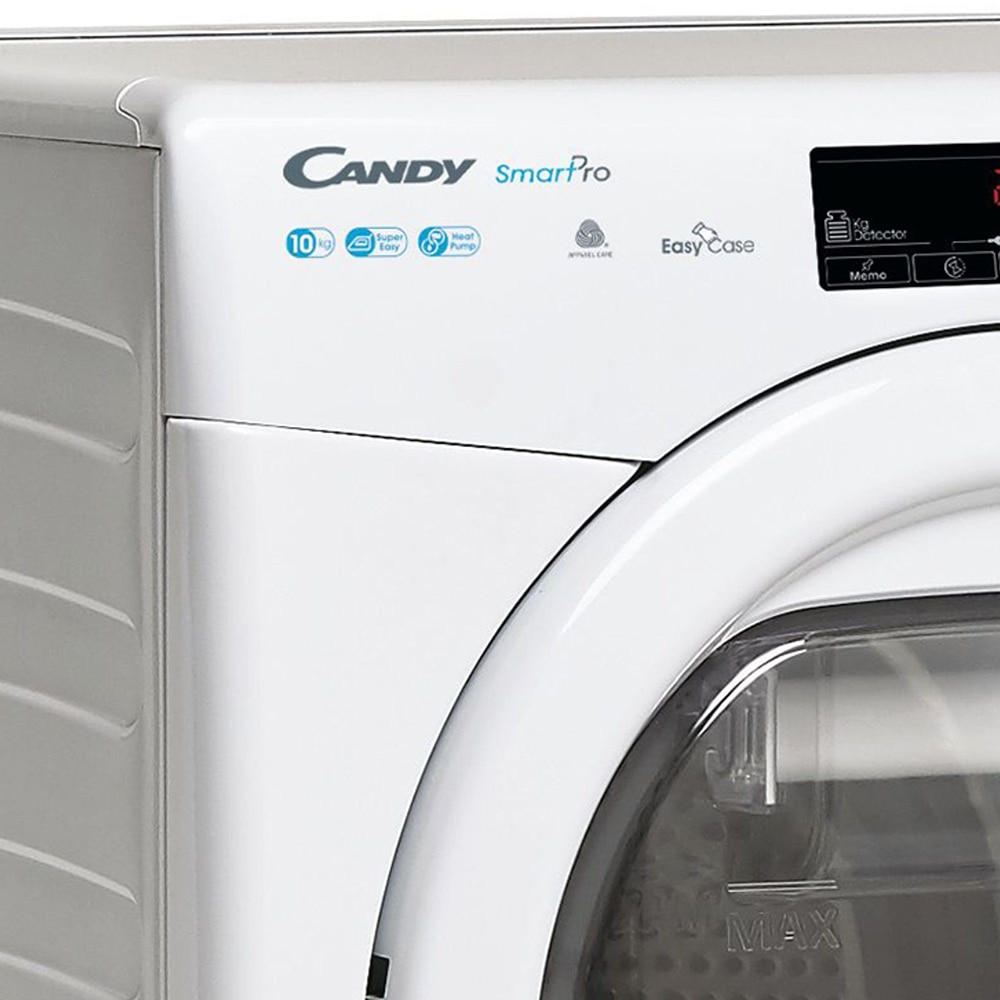 Uscator de rufe CANDY CSOE H10A2TE-S, Pompa de caldura, 10 kg, 14 programe, Clasa E, Wi-Fi, alb