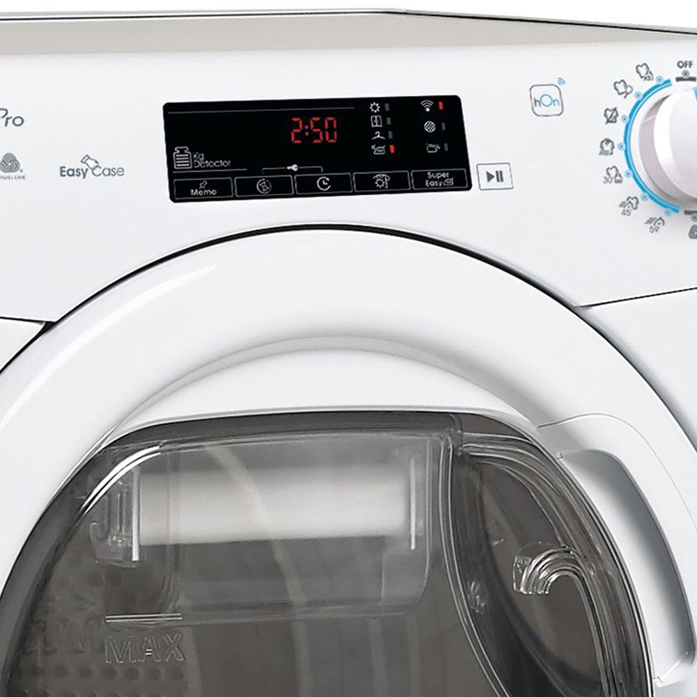 Uscator de rufe CANDY CSOE H10A2TE-S, Pompa de caldura, 10 kg, 14 programe, Clasa E, Wi-Fi, alb