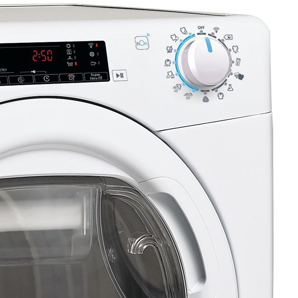 Uscator de rufe CANDY CSOE H10A2TE-S, Pompa de caldura, 10 kg, 14 programe, Clasa E, Wi-Fi, alb