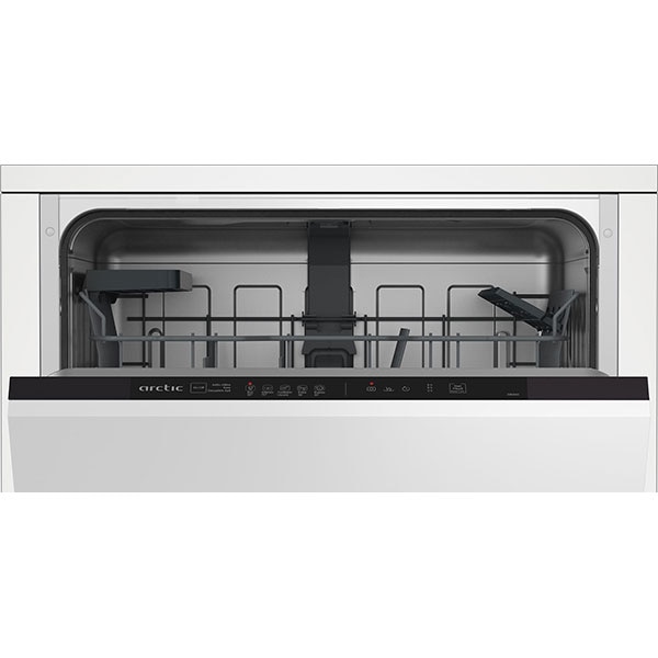 Masina de spalat vase incorporabila ARCTIC DBI542, 14 seturi, 5 programe, 60cm, Clasa E, panou comanda negru
