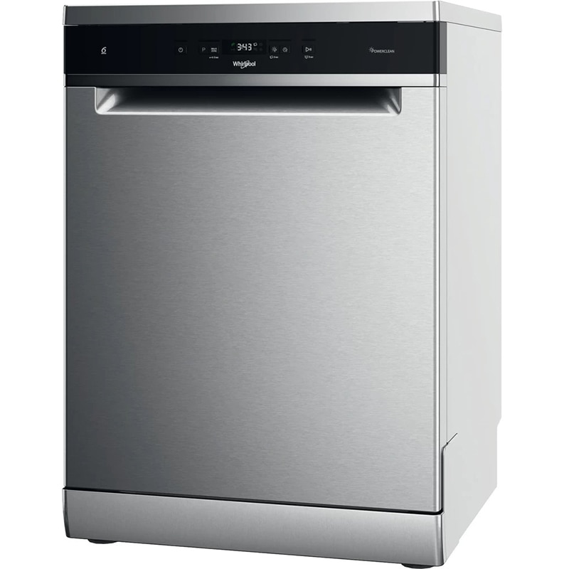 Masina de spalat vase independenta WHIRLPOOL WFC 3C26 P X, 6th Sense, 14 seturi, 8 programe, 60 cm, Clasa E, argintiu