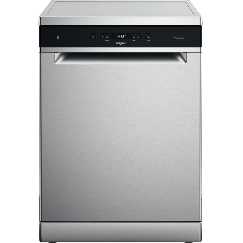 Masina de spalat vase independenta WHIRLPOOL WFC 3C26 P X, 6th Sense, 14 seturi, 8 programe, 60 cm, Clasa E, argintiu