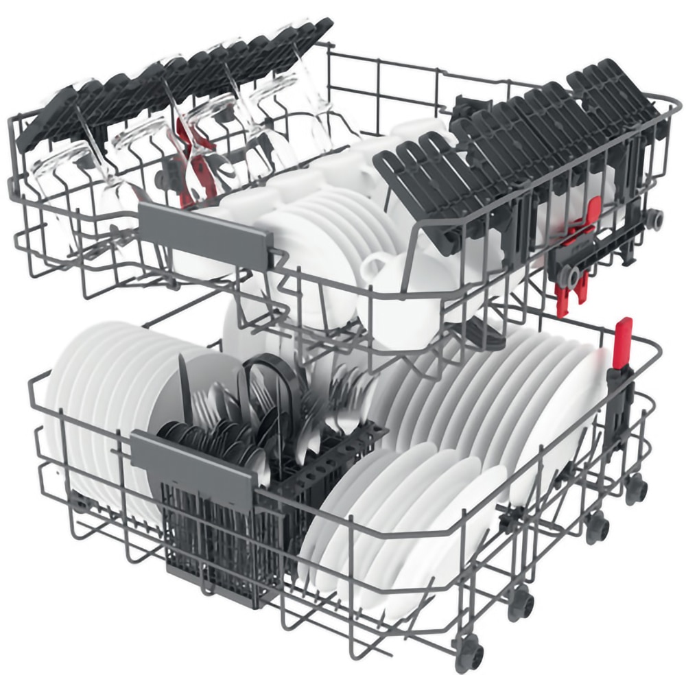 Masina de spalat vase incorporabila WHIRLPOOL WRIC 3C26  P, 14 seturi, 8 programe, 60 cm, Clasa E, panou comanda argintiu