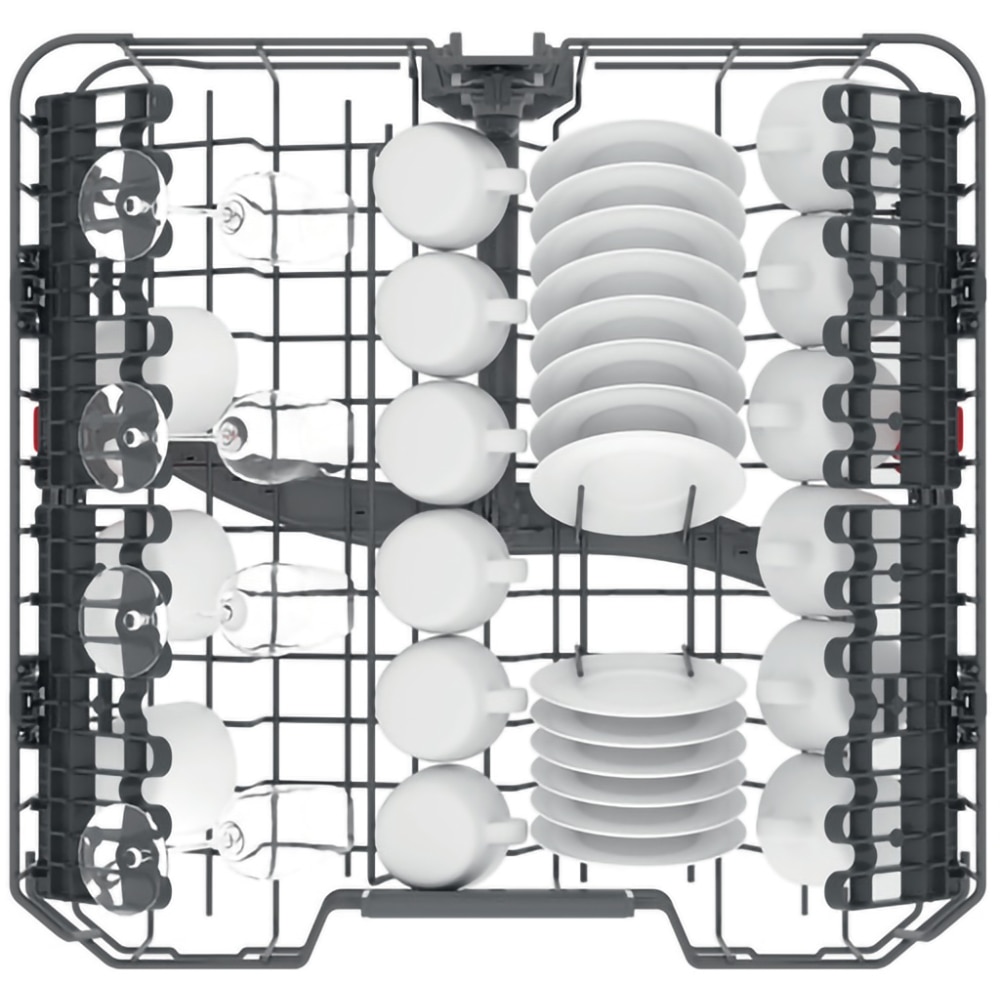 Masina de spalat vase incorporabila WHIRLPOOL WRIC 3C26  P, 14 seturi, 8 programe, 60 cm, Clasa E, panou comanda argintiu