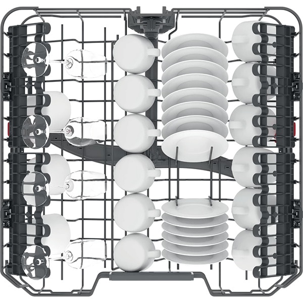 Masina de spalat vase incorporabila WHIRLPOOL WIC 3C33 PFE, 14 seturi, 8 programe, 60 cm, Clasa D, panou comanda argintiu