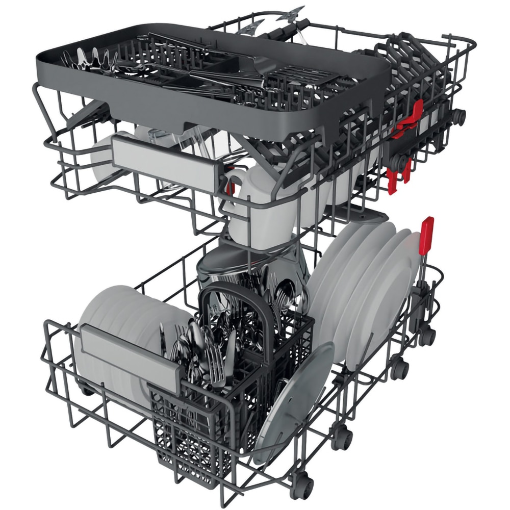 Masina de spalat vase incorporabila WHIRLPOOL WSIO 3T223 PCE X, 6th sense, 10 seturi, 7 programe, 45 cm, Clasa E, panou comanda inox
