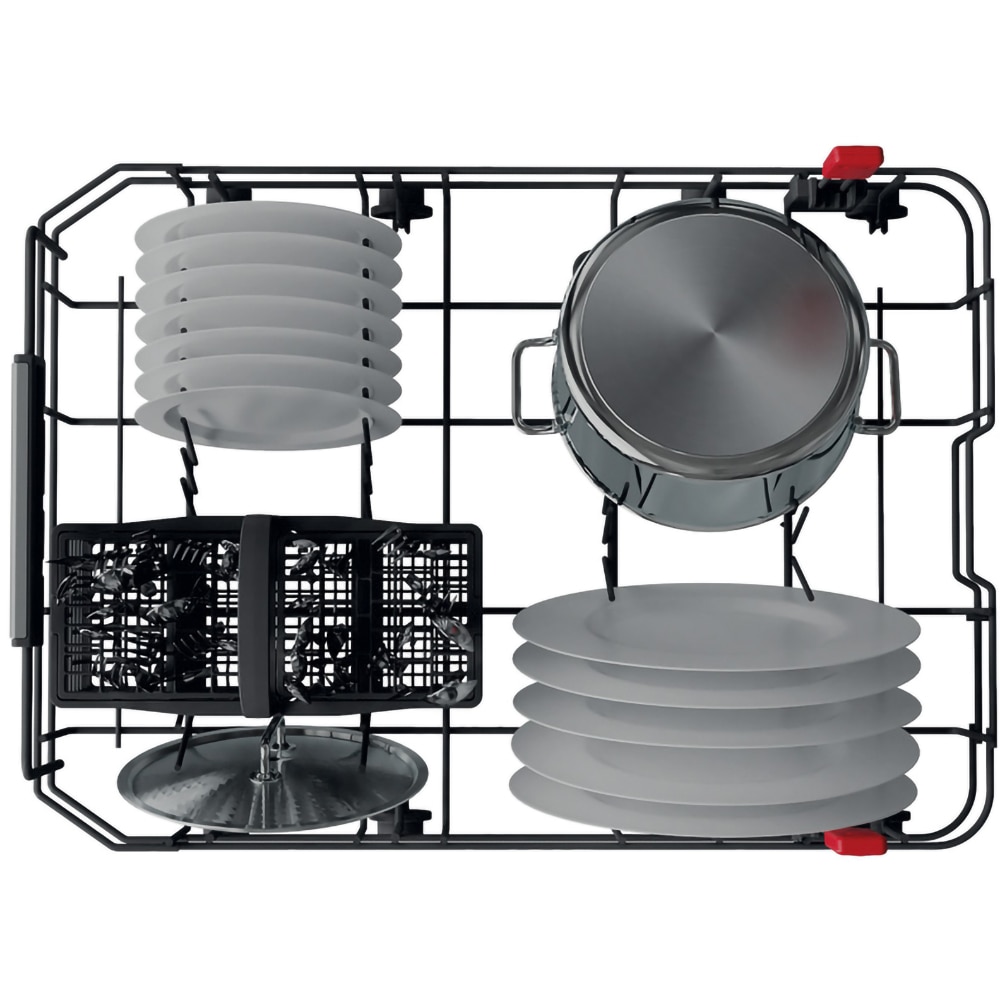 Masina de spalat vase incorporabila WHIRLPOOL WSIO 3T223 PCE X, 6th sense, 10 seturi, 7 programe, 45 cm, Clasa E, panou comanda inox