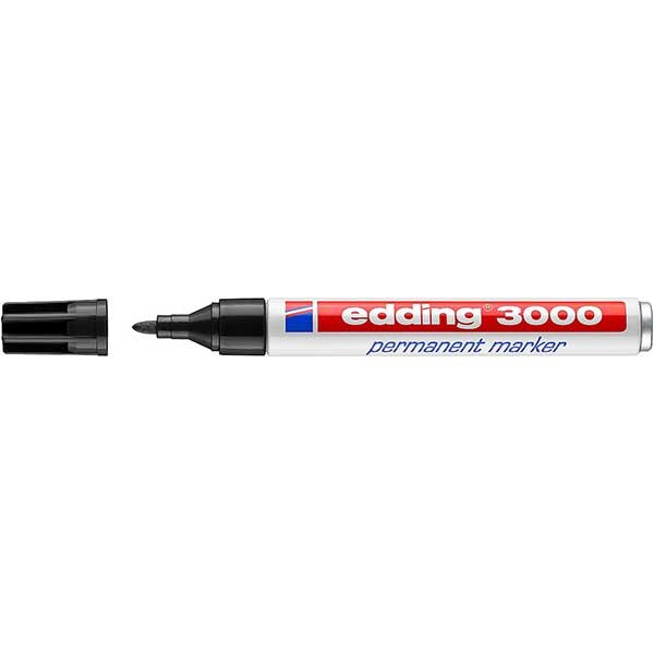 Marker permanent EDDING 3000, 1.5-3 mm, negru