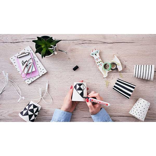 Marker permanent EDDING 3000, 1.5-3 mm, negru