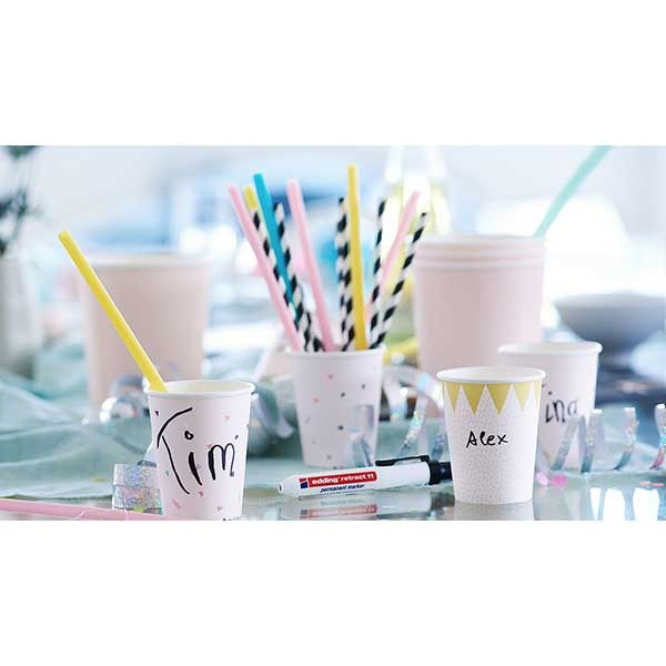 Marker permanent cu mecanism EDDING 11, 1.5-3 mm, cu mecanism, negru