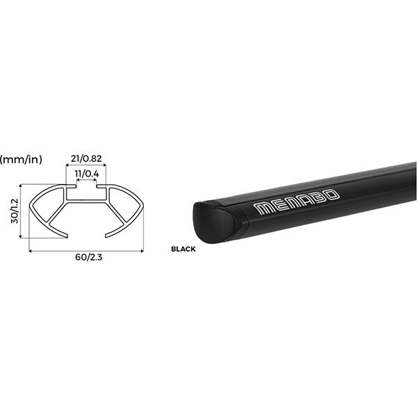 Bare transversale MENABO Delta, Peugeot Bipper, 2008-Prezent, 137 cm
