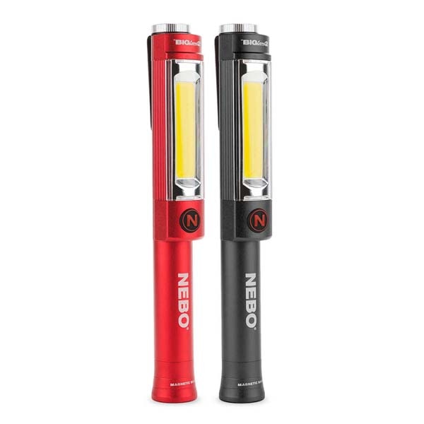 Lampa de lucru LED NEBO Big Larry 2 NEB-6737-G, 200 lumeni, IP66, negru-rosu