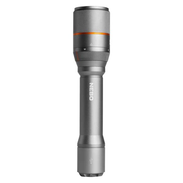 Lanterna LED NEBO Newton 3500 NEB-FLT-0021-G, 3500 lumeni, Acumulator 4500mAh, gri