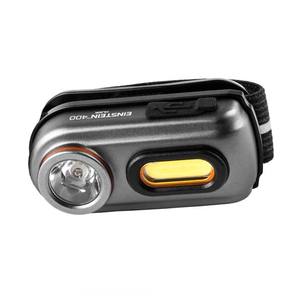 Lanterna LED frontala NEBO Einstein 400 NEB-HLP-0005-G, 400 lumeni, Acumulator 300mAh, gri