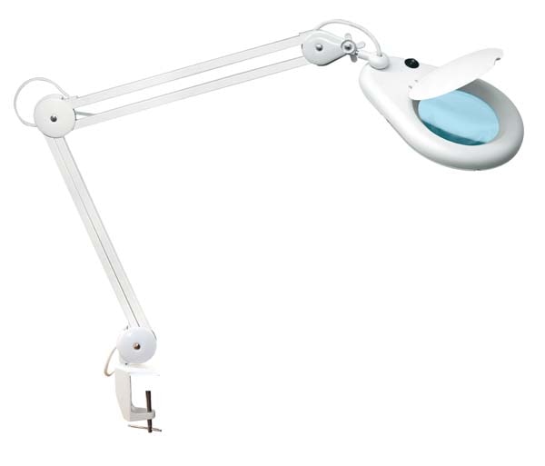 Lampa de birou cu lupa HOME NKL 01, 22W, alb