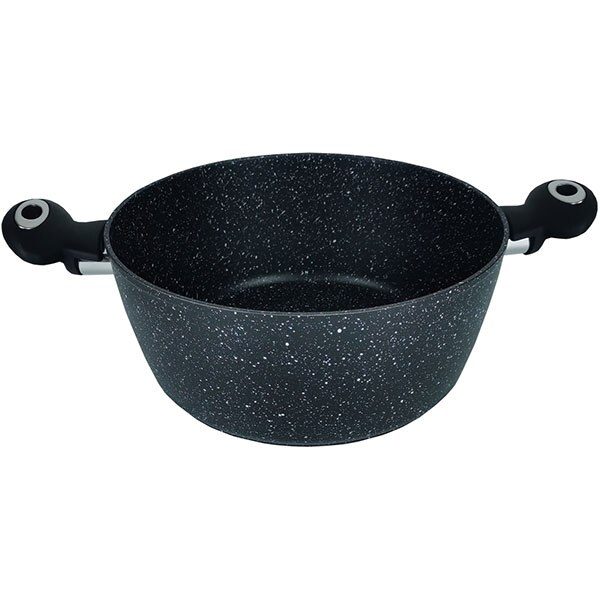 Oala cu capac MYRIA MY4427, 4l, 24cm, aluminiu, negru