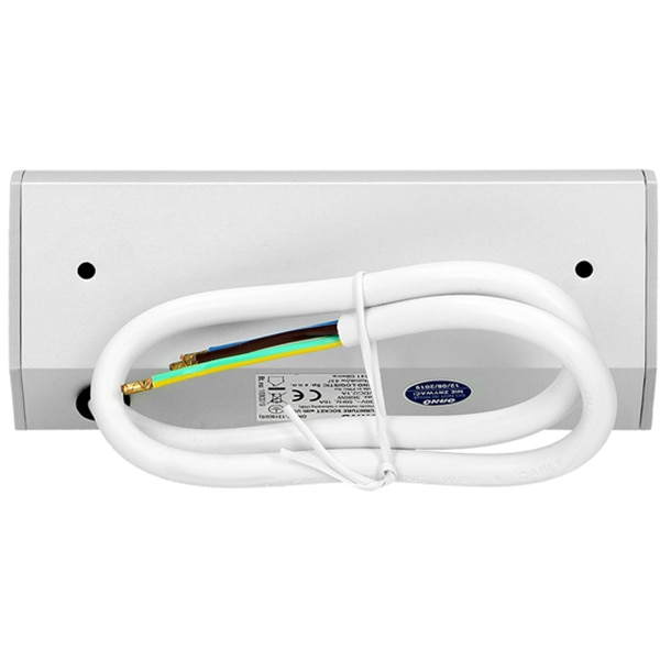 Priza externa ORNO OR-AE-1310(GS), 1 priza, 2 x USB, 0.5m, argintiu