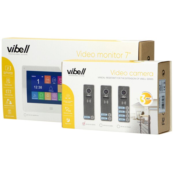 Interfon video cu fir ORNO OR-VID-EX-1060/B, LCD, 7 inch, negru-gri