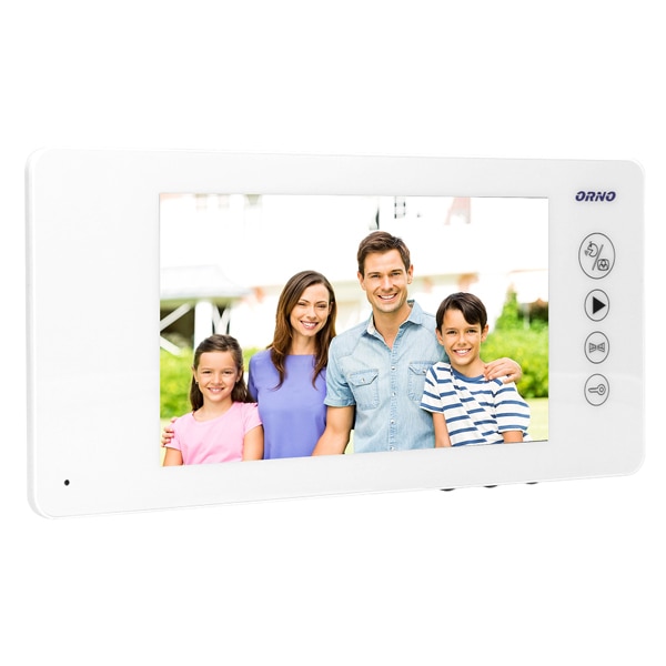Interfon video cu fir ORNO OR-VID-JS-1053/W, LCD, 7 inch, alb-negru