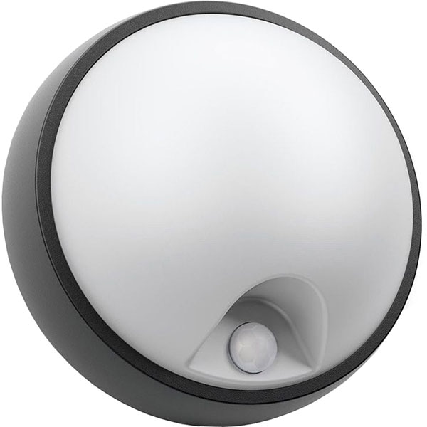 Aplica exterior PHILIPS myGarden 8718696125953, 3.5W, 320lm, senzor de miscare, alb-negru