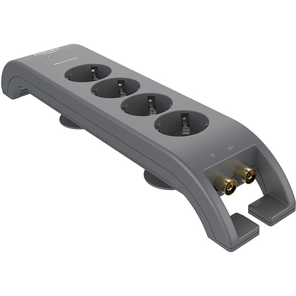 Prelungitor cu protectie PHILIPS SPN5144A/58 4 prize, 2m, negru