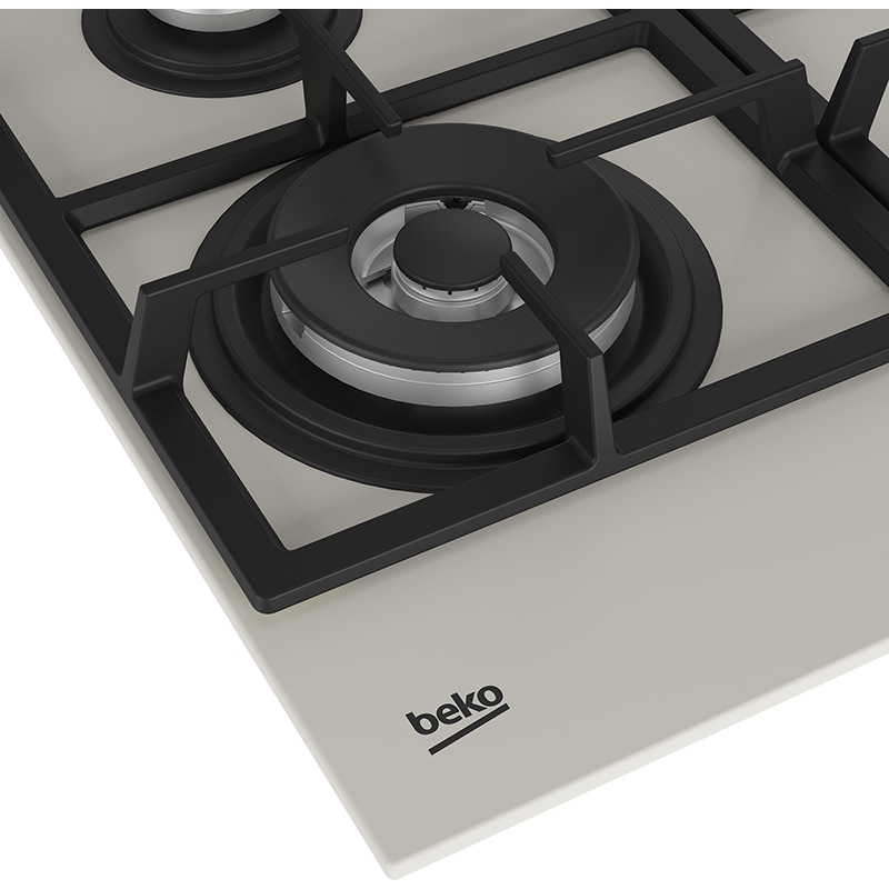 Plita incorporabila BEKO HILW64225SBG, Gaz, 4 arzatoare, Wok, gri benita