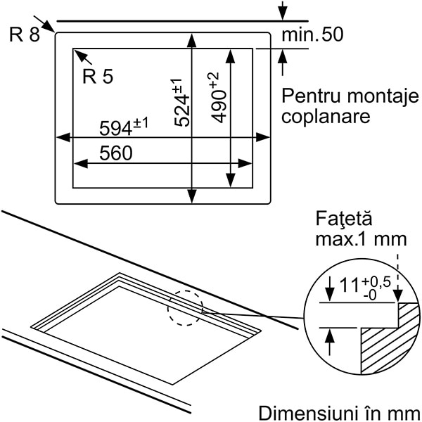 Plita incorporabila BOSCH PPP6A6B90, Gaz, 4 arzatoare, negru