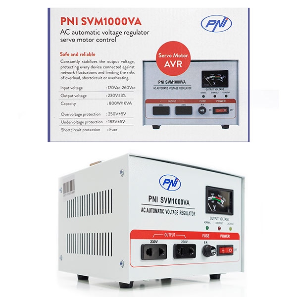 Stabilizator de tensiune PNI PNI-SVM-1K, 800W