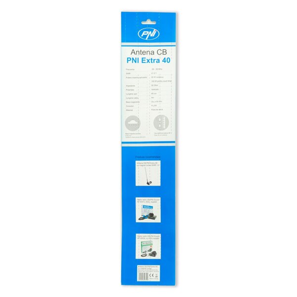 Antena CB PNI Extra 40, cu magnet inclus, 45 cm, SWR 1.0