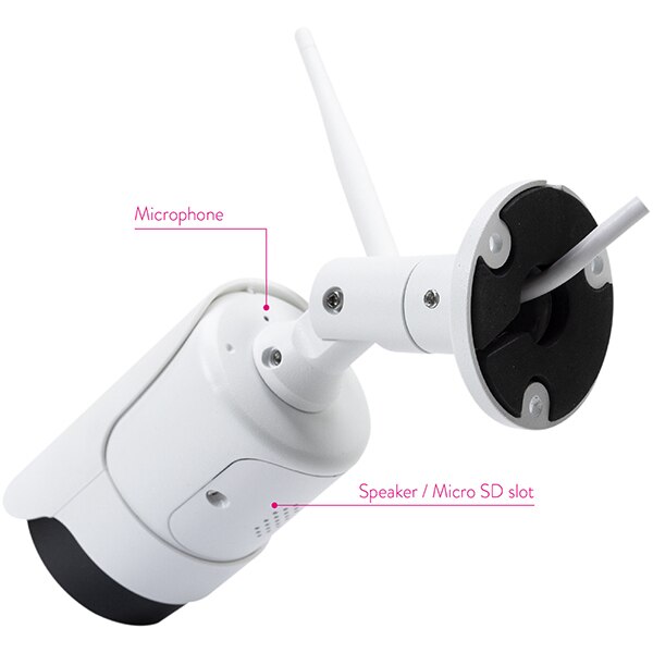 Camera IP Wireless PNI IP52, Full HD 1080p, IR, Night Vision, alb