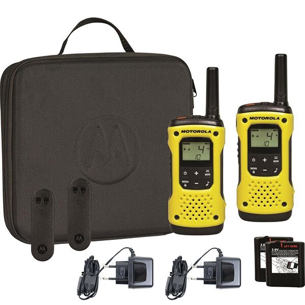 Statie radio PMR portabila MOTOROLA TLKR T92 H2O IP67, 2buc, galben