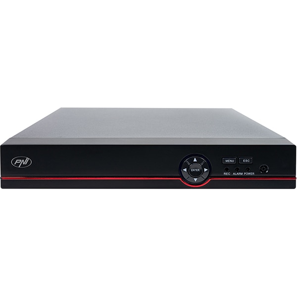Kit supraveghere video PNI House PTZ1500, 4 camere UHD 1920p, DVR, 4 canale, alb-negru