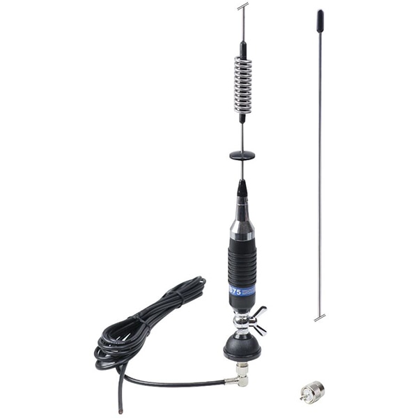 Antena CB PNI S75 cu fluture, 54 cm, cablu 4m