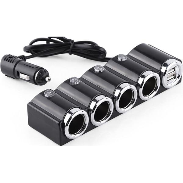 Splitter bricheta auto PNI Lighter 04, 4 porturi, 2 x USB, negru