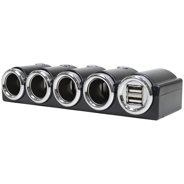 Splitter bricheta auto PNI Lighter 04, 4 porturi, 2 x USB, negru