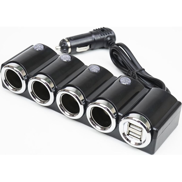 Splitter bricheta auto PNI Lighter 04, 4 porturi, 2 x USB, negru