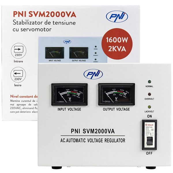 Stabilizator de tensiune PNI SVM2000VA, 1600W
