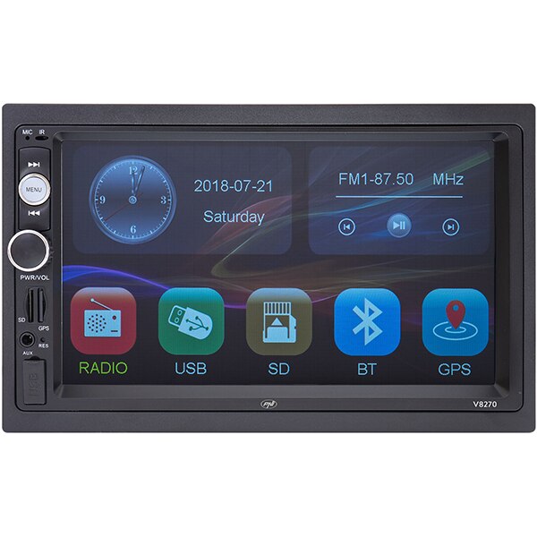 Media receiver auto PNI V8270, 4 x 50W, Bluetooth, GPS, USB