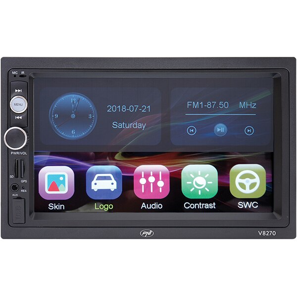 Media receiver auto PNI V8270, 4 x 50W, Bluetooth, GPS, USB