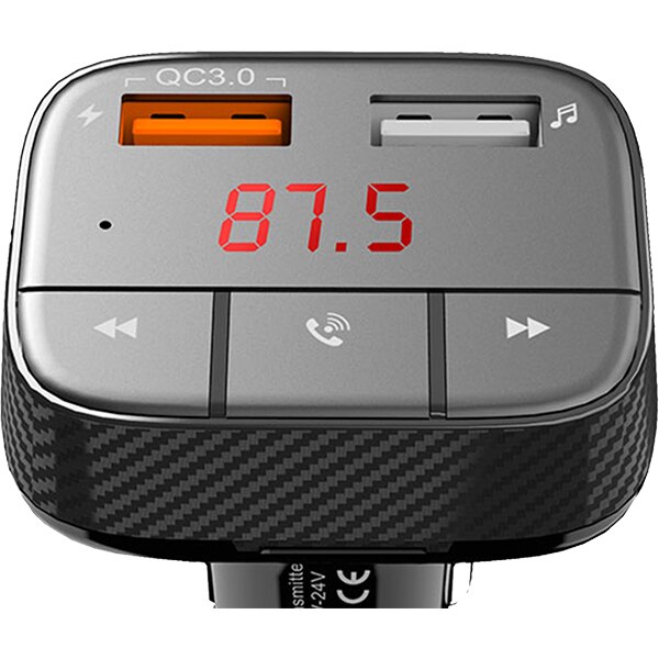 Modulator FM PROMATE SmarTune-2+, Bluetooth, USB 3.0, Jack 3.5, negru