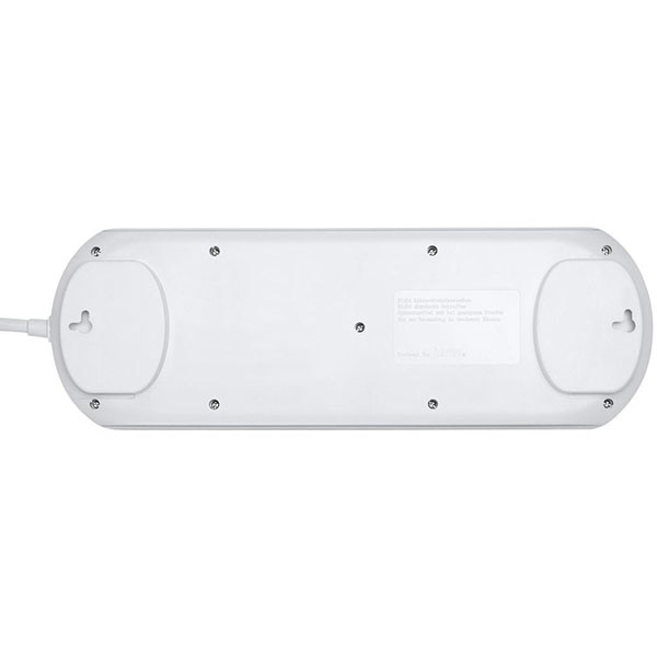 Prelungitor cu protectie HAMA 137233, 10 prize, 2m, alb