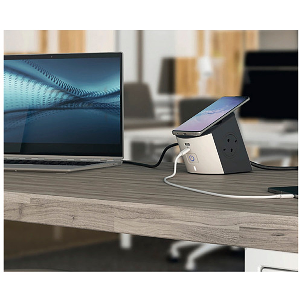 Prelungitor cu protectie LEGRAND L694506, 2 prize, 2 x USB, 2m, alb-gri inchis