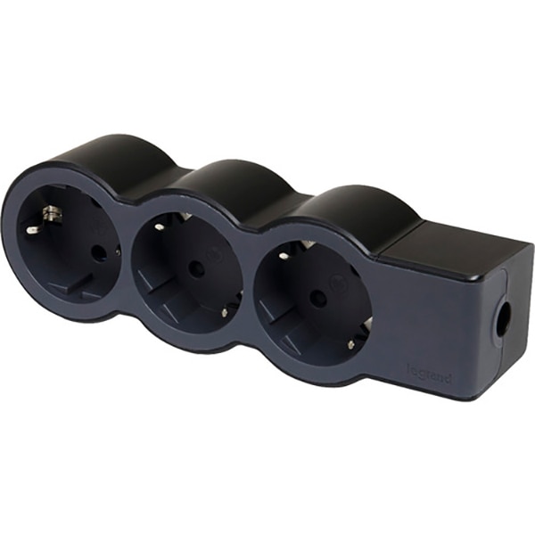 Multipriza LEGRAND L694574, 3 prize, negru-gri inchis